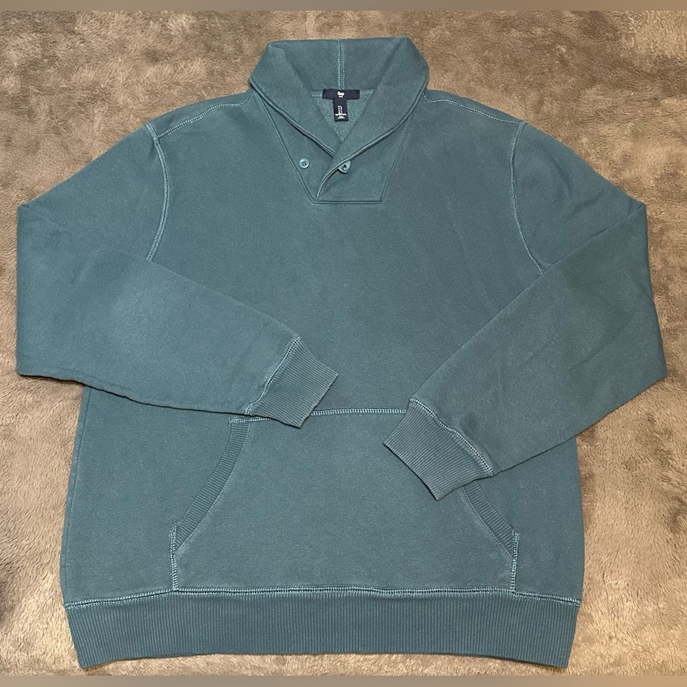 Gap - Mens Teal Shawl-Collar Pullover, Size - L